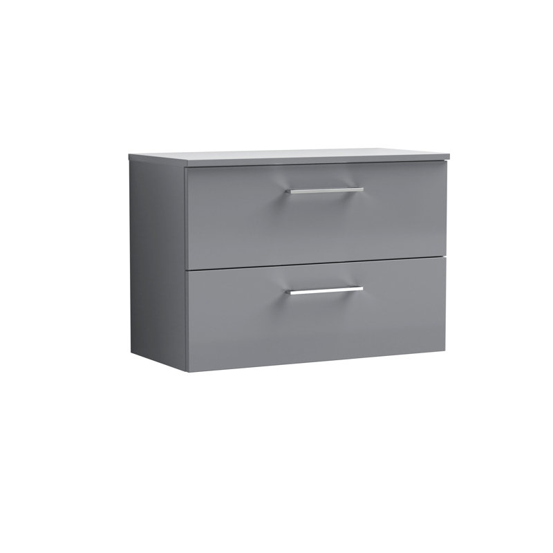 Arno 805cm Single Bathroom Vanity Base Only, Satin Anthracite