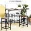 5 tabourets de cuisine et de pub brun rustique, industriel, 4 tabourets, table industrielle et tabourets brun