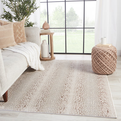 Tapis gris à imprimé animal Baytown
