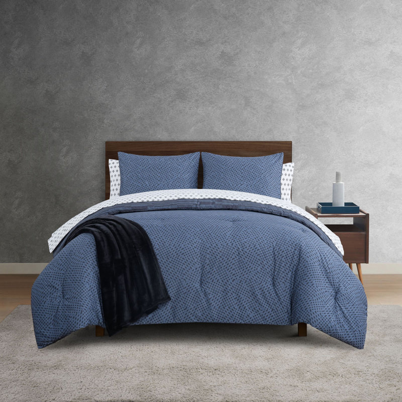 Ensemble d'édredon pour grand lit 8 pièces Crystie, Grand lit