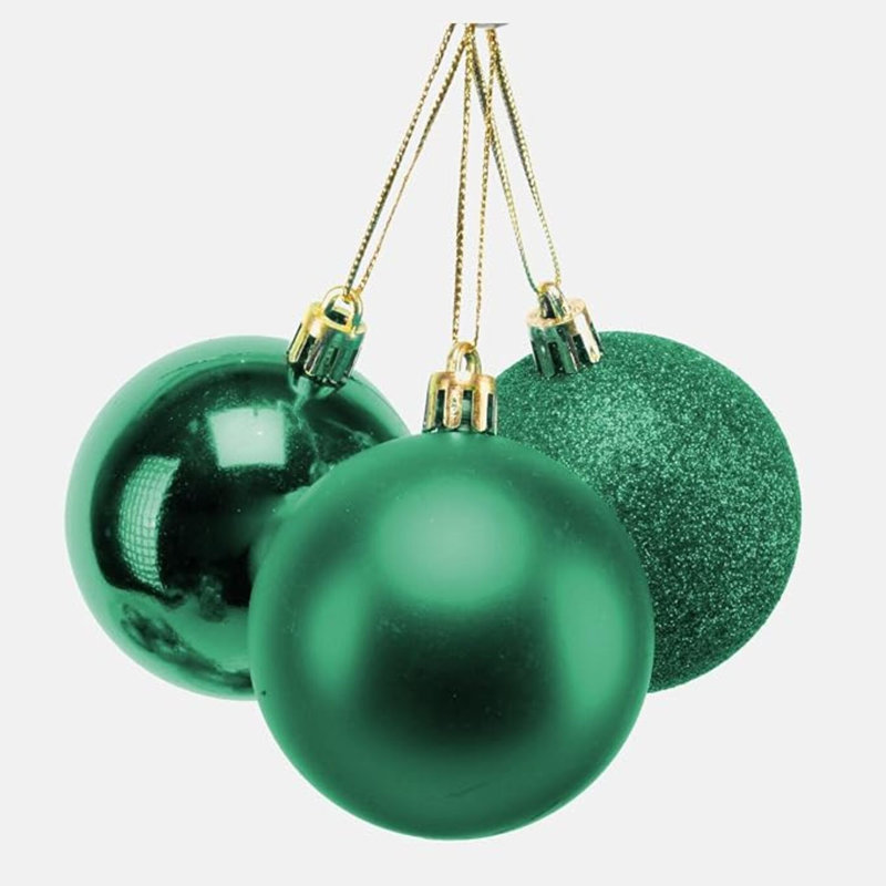 Polyvinyl Chloride (PVC) Ball Ornament, 5cm H x 5cm W x 5cm D, Green
