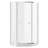 Castle Series 49" W x 72" H Hinged Semi-Frameless Shower Door with Tsunami Guard-50880656