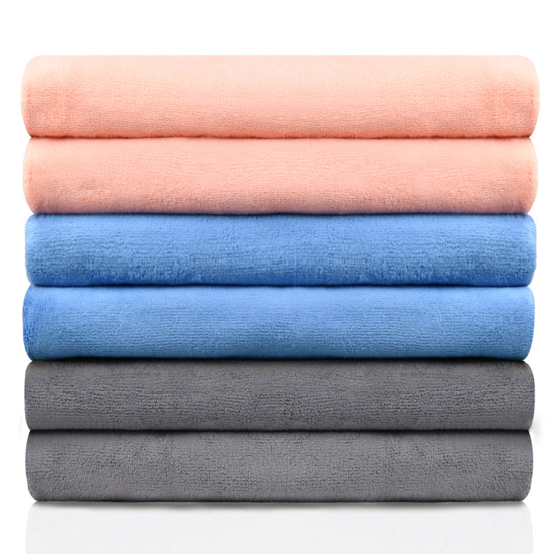 Makendy Bath Towel, Orange/Gray/Light Blue