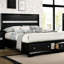 Grand lit avec tiroirs - Option de tiroir de style transitionnel moderne avec tête de lit noire-1540256828-1540256830