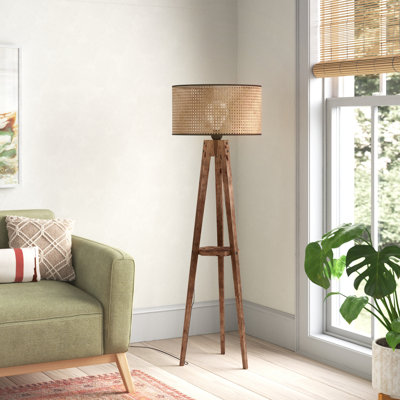 Livia 153cm Brown Tripod Floor Lamp