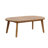 Ensemble de causeuse d'extérieur en bois d'acacia avec côtés en corde avec coussins et table basse