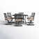Argyri Round 6 - Person 54" Long Dining Set with Cushions