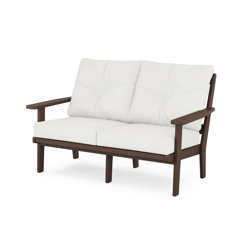 Lakeside Oxford Deep Seating Loveseat, Ash Charcoal, Teak