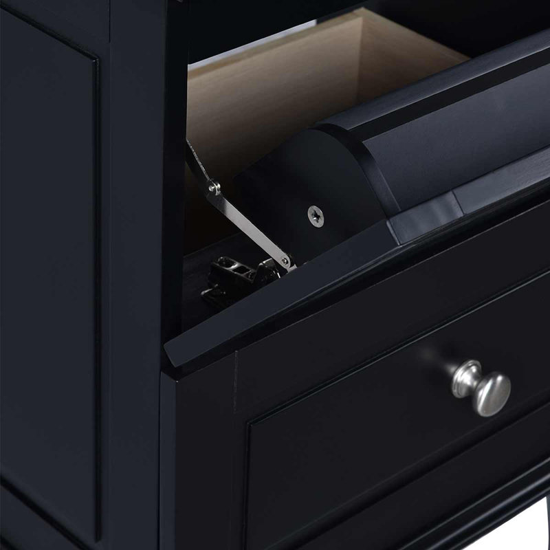 Armoire de meuble-lavabo moderne 24 "avec lavabo en céramique, armoire avec 2 tiroirs