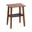 Rectangle Wood and Leather Side Table