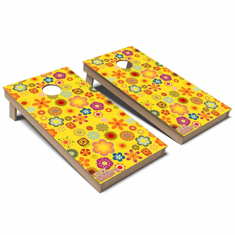Ensemble de jeu de cornhole rétro 70s, AUCUN accessoire