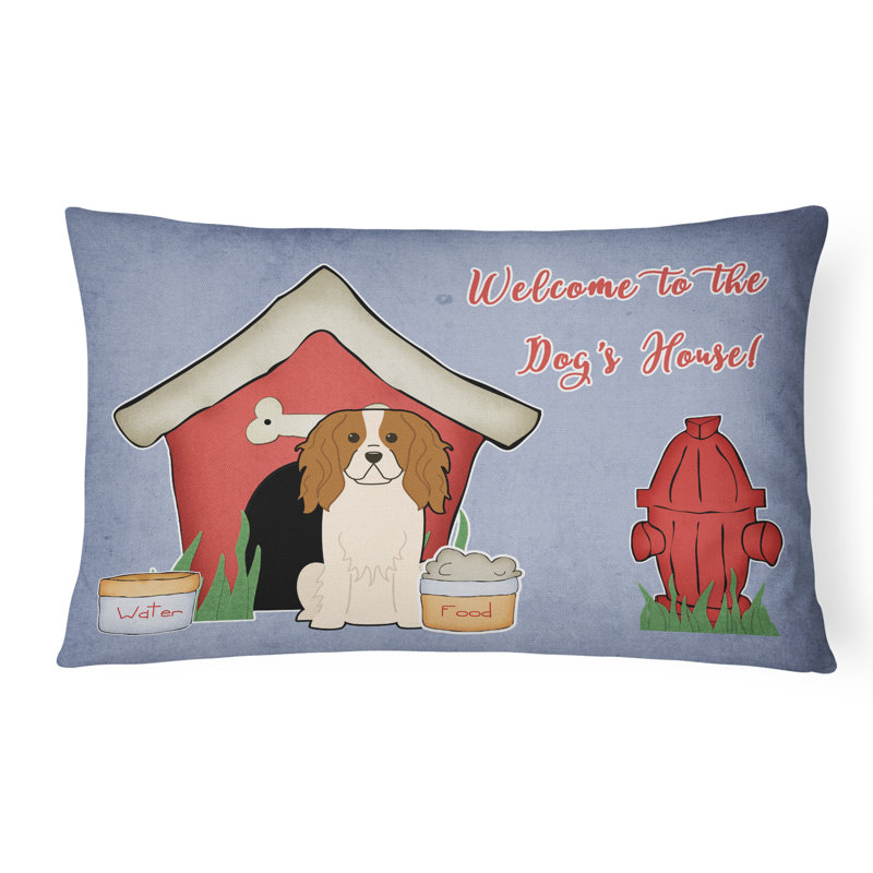 Coussin lombaire intérieur/extérieur bleu/rouge sauvage dog house