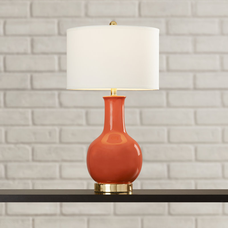 SantaAna Ceramic Table Lamp, Orange