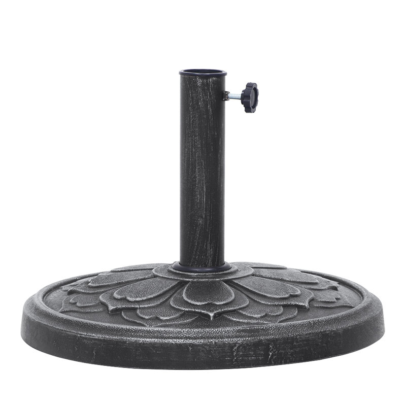 26,5 lb Base de parasol de patio, Argent argent