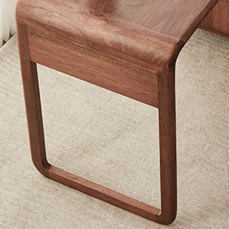Bureau rétro minimaliste pour le travail à domicile en bois massif, H 29,53 po x l 55,12 po x P 23,62 po