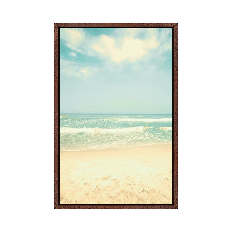 Beach Pleasures 1 Piece Wall Art on Canvas, 66.04 cm H x 45.72 cm W, Classic Brown Wood Framed
