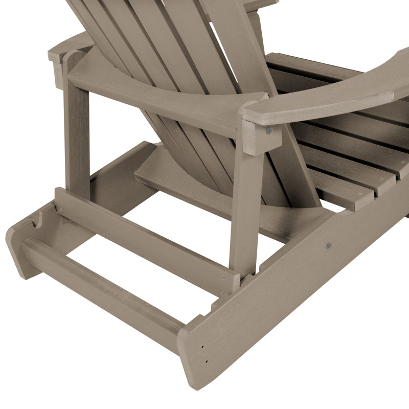 Chaise Adirondack en plastique Federigo, Brun bois
