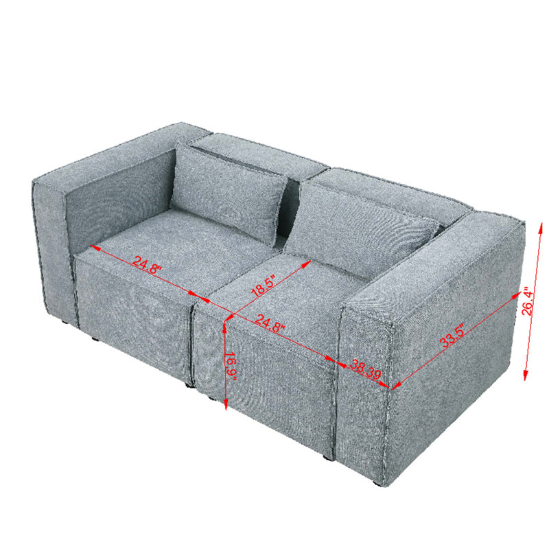 Tissu modulaire en chenille de Sofaish, simple et grand, le siège et le dossier sont très doux
