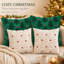 Housses de coussin sapin de Noël 40 x 40 cm, ensemble de 2, décoration de Noël - Vert