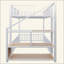 bunk bed with storage ladder