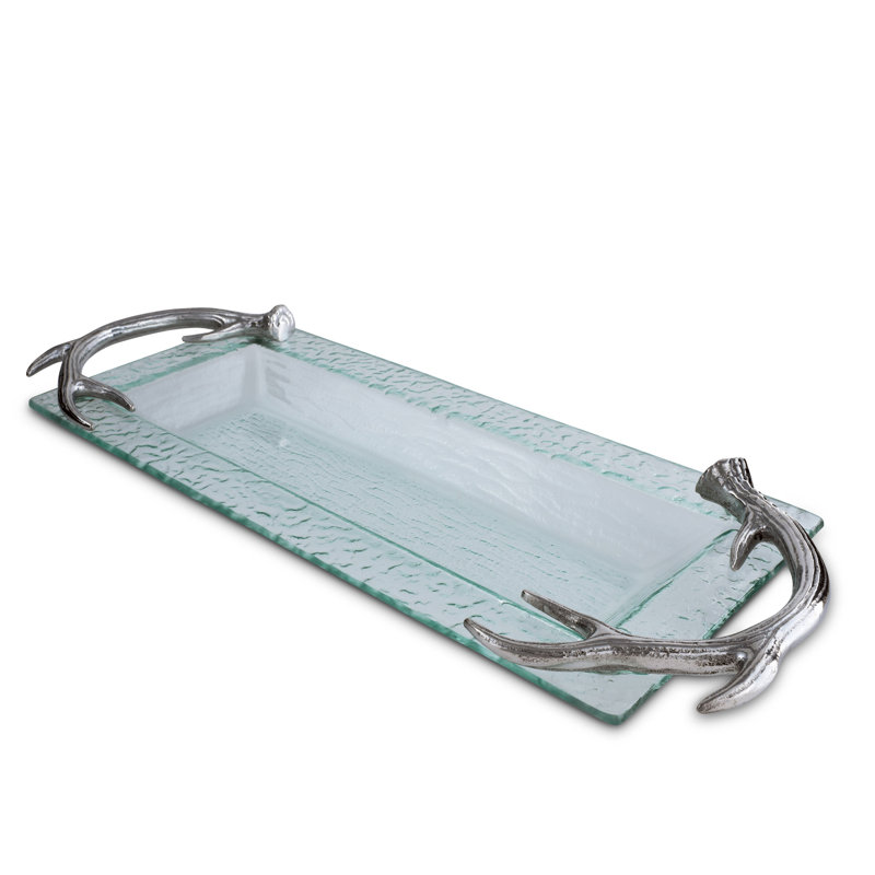Plateau de verre oblongue Antler