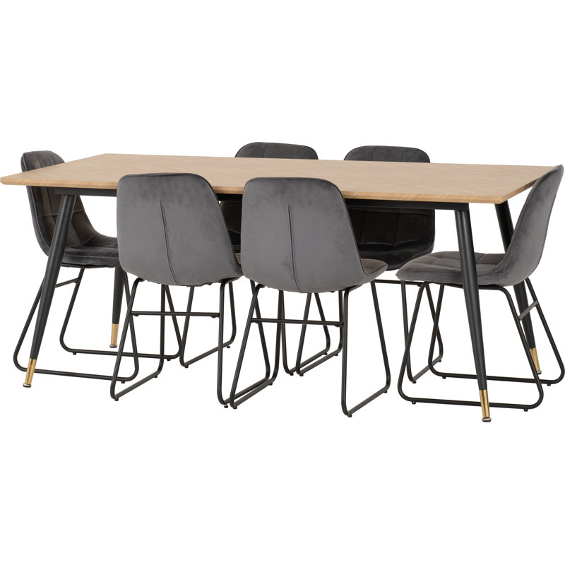 Aarsh 6 - Person Dining Set, Grey