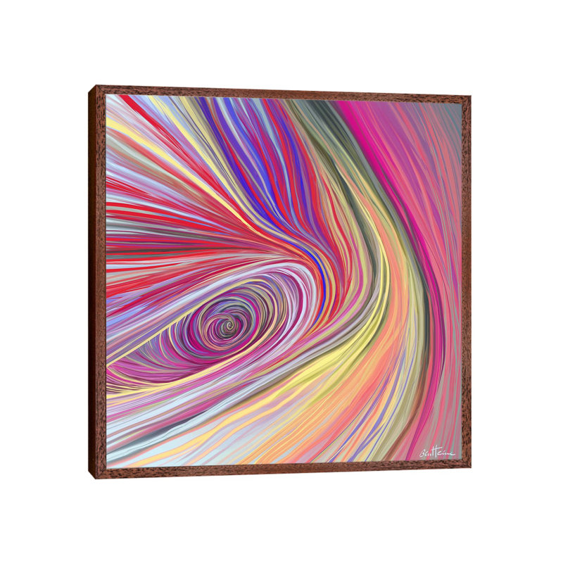 Pure Abstract III 1 Piece Wall Art on Canvas, 93.98 cm H x 93.98 cm W, Brown Framed