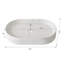 Lavabo vasque ovale 22,8 po Striato avec motif à rayures verticales et glacis autonettoyant (évier seulement)