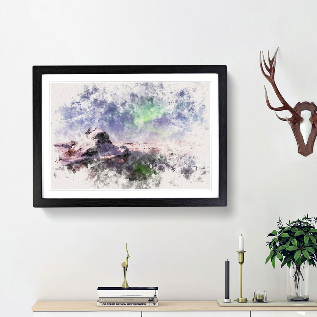 Northern Lights Aurora Borealis - Framed Print
