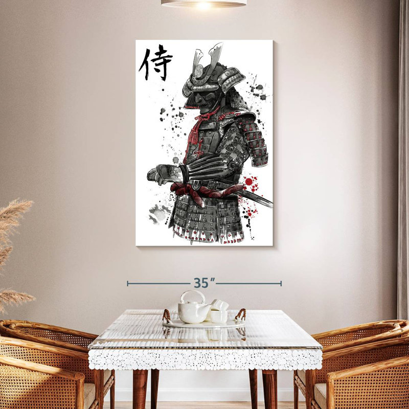 Mait Samurai Sumi-E, 48" H x 32" W