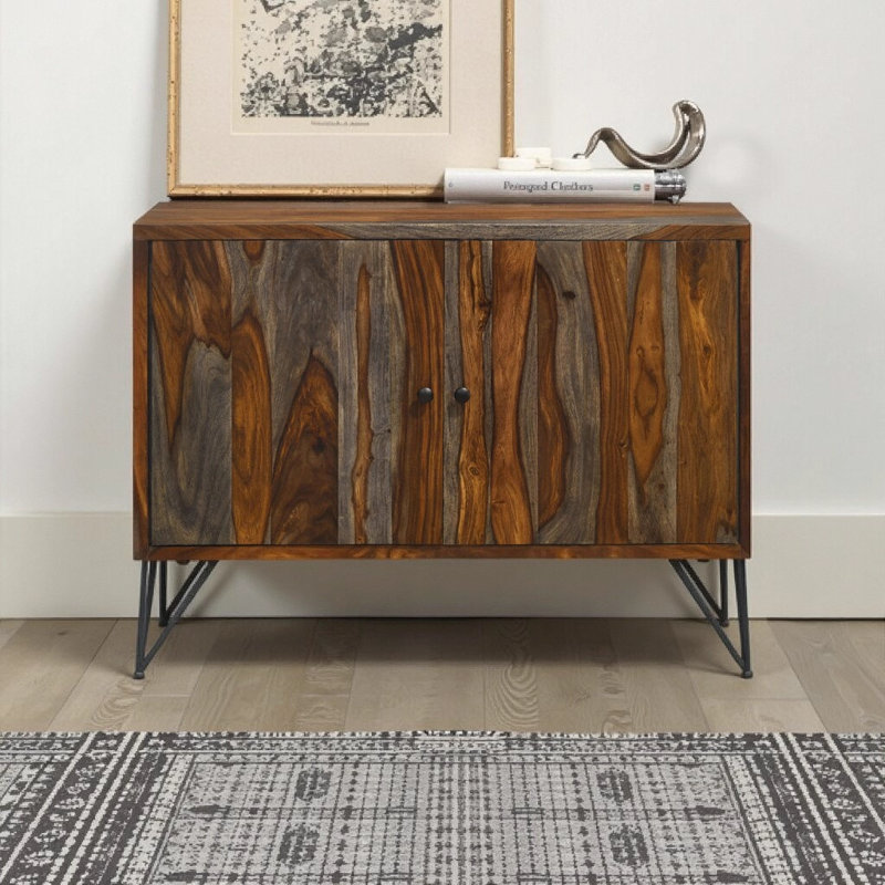 Buffet décoratif 1 tablette Komomo Gray, Marron foncé