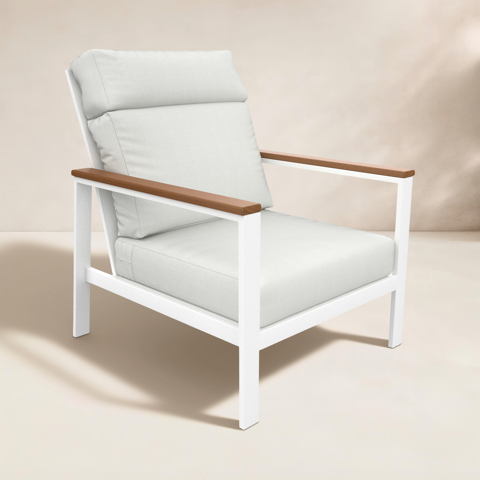 Townsend Sunbrella® Patio Lounge Chair, Canvas White