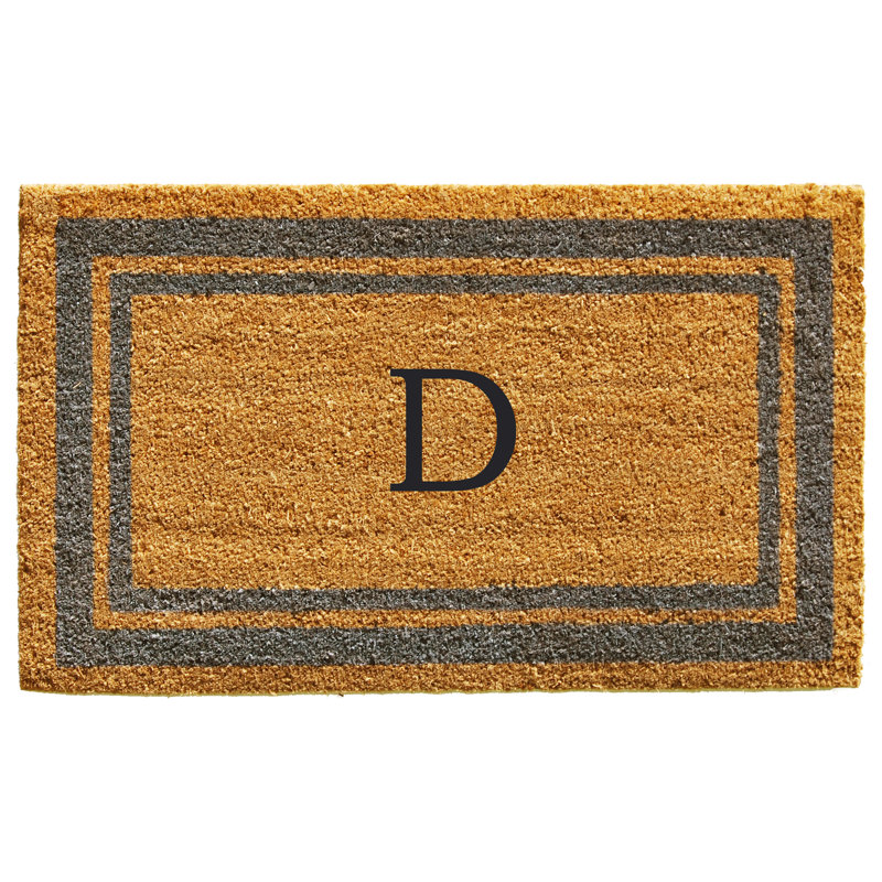 Tapis d'entrée antidérapant Stortz, Pervenche / jaune, D, Rectangle 2 pi x 3 pi