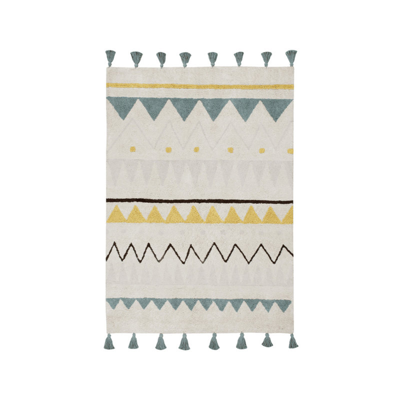 Azteca Rectangle Geometric Hand Woven Cotton Rug