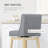 Bar Height Bar Stools Set Of 2, 180 Degree Swivel Barstools, 30" Seat Height Bar Chairs With Solid Wood Footres And Button Tufted Design, Grey
