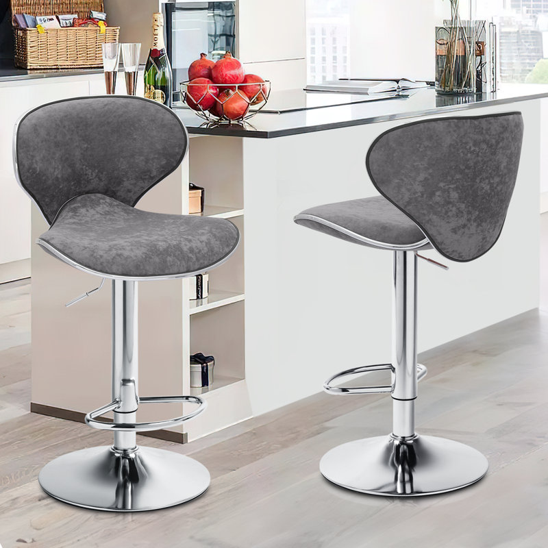 Tabourets de bar Anaum, Gris foncé