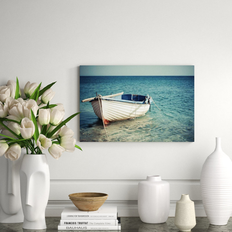 Maldives Shore I Print by Sofia Fox, Glass Coat, 24" H x 36" W x 1.5" D