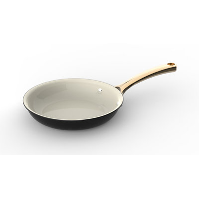 Petite poêle à frire de 8 po - Poêle antiadhésive avec poignée en silicone, revêtement intérieur antiadhésif en céramique et revêtement extérieur en polyester
