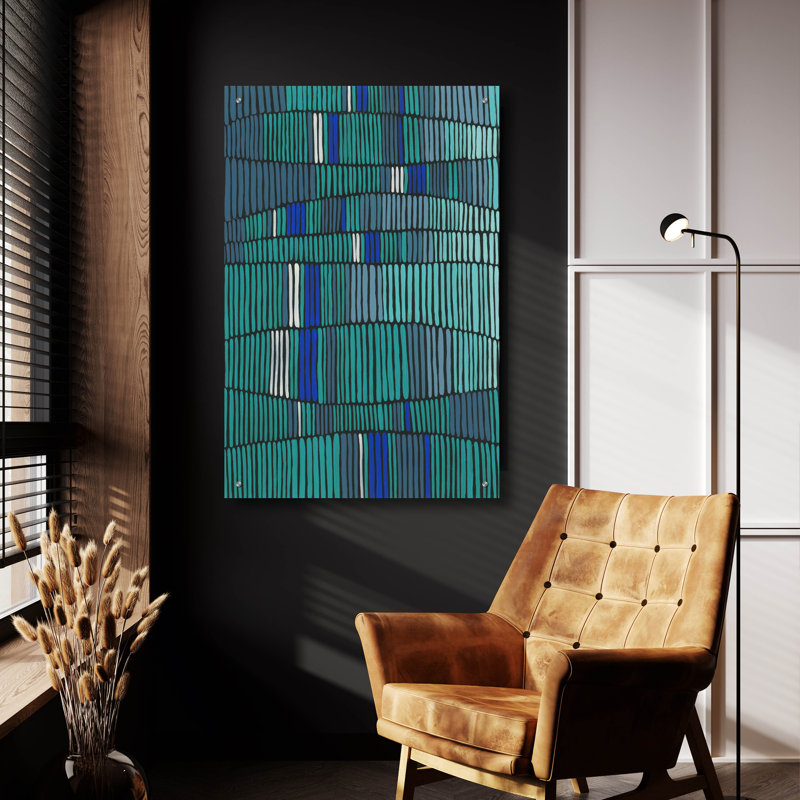 «Teal Tribal I» par Regina Moore, H 36 po x l 24 po x P 0,2 po