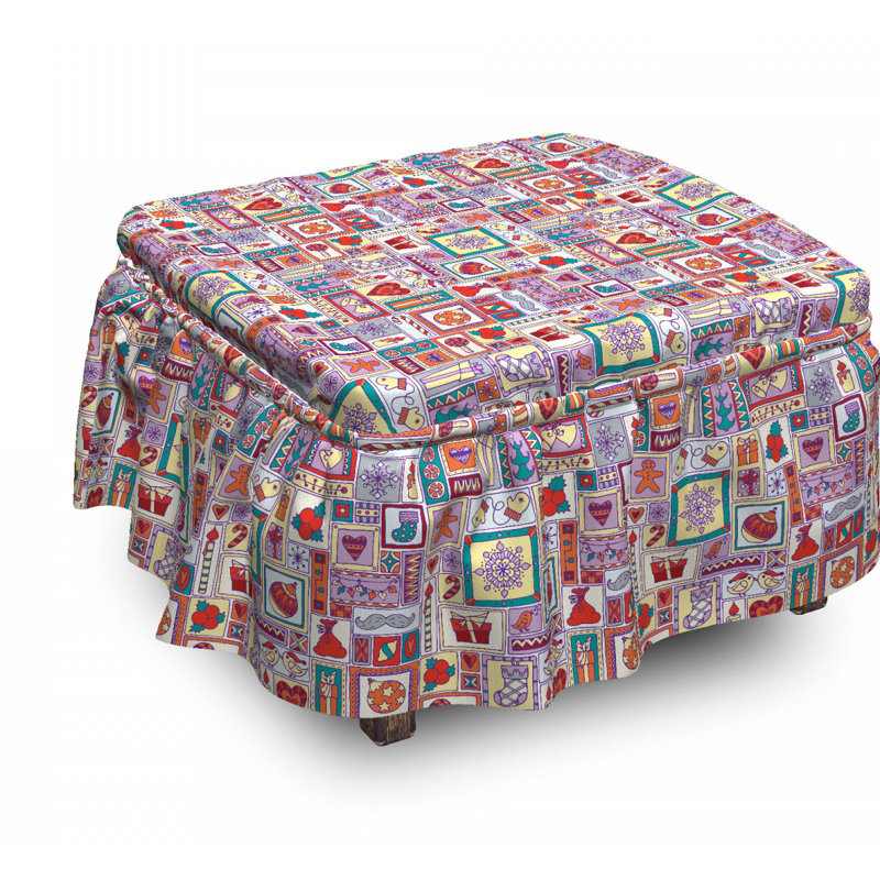 Box Cushion Ottoman Slipcover