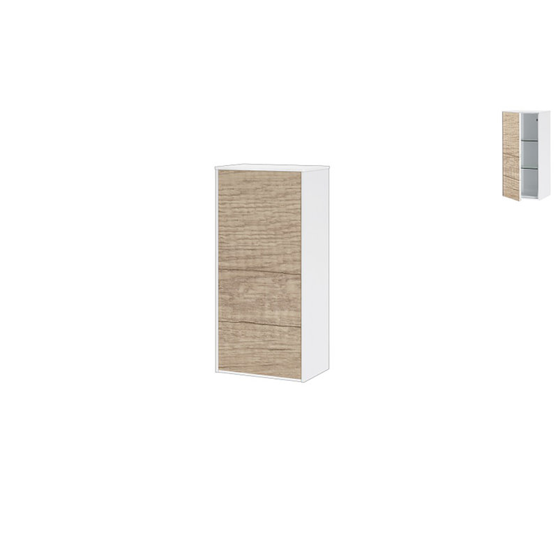 Arciszewski Linen Cabinet, Left, Sanremo Eiche Rustic