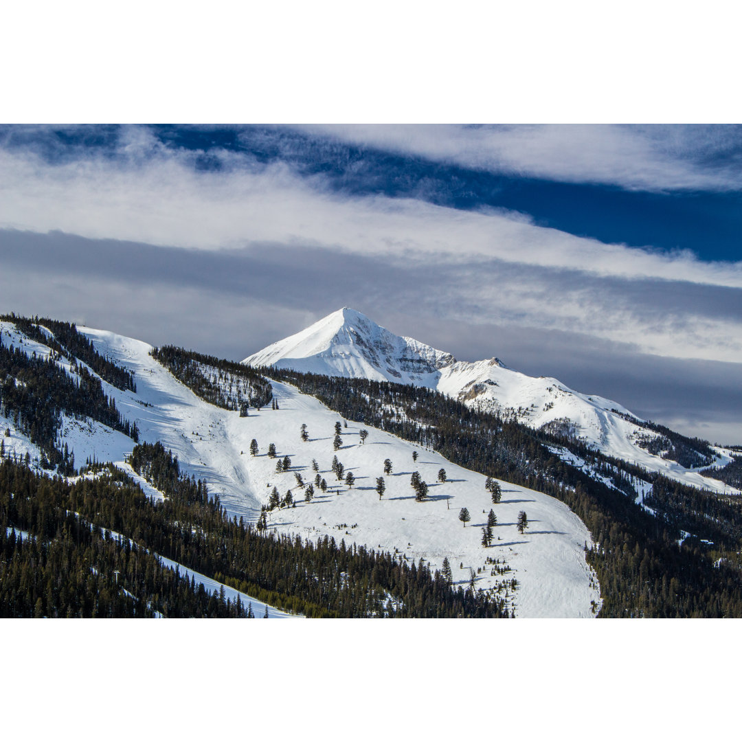 Leinwandbild Lone Peak Road View von Bmswanson