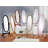 Traditional Queen Anna Style Wood Floor Cheval Mirror, Silver Finish, Adjustable For Full-Body Reflection And Elegant Decor