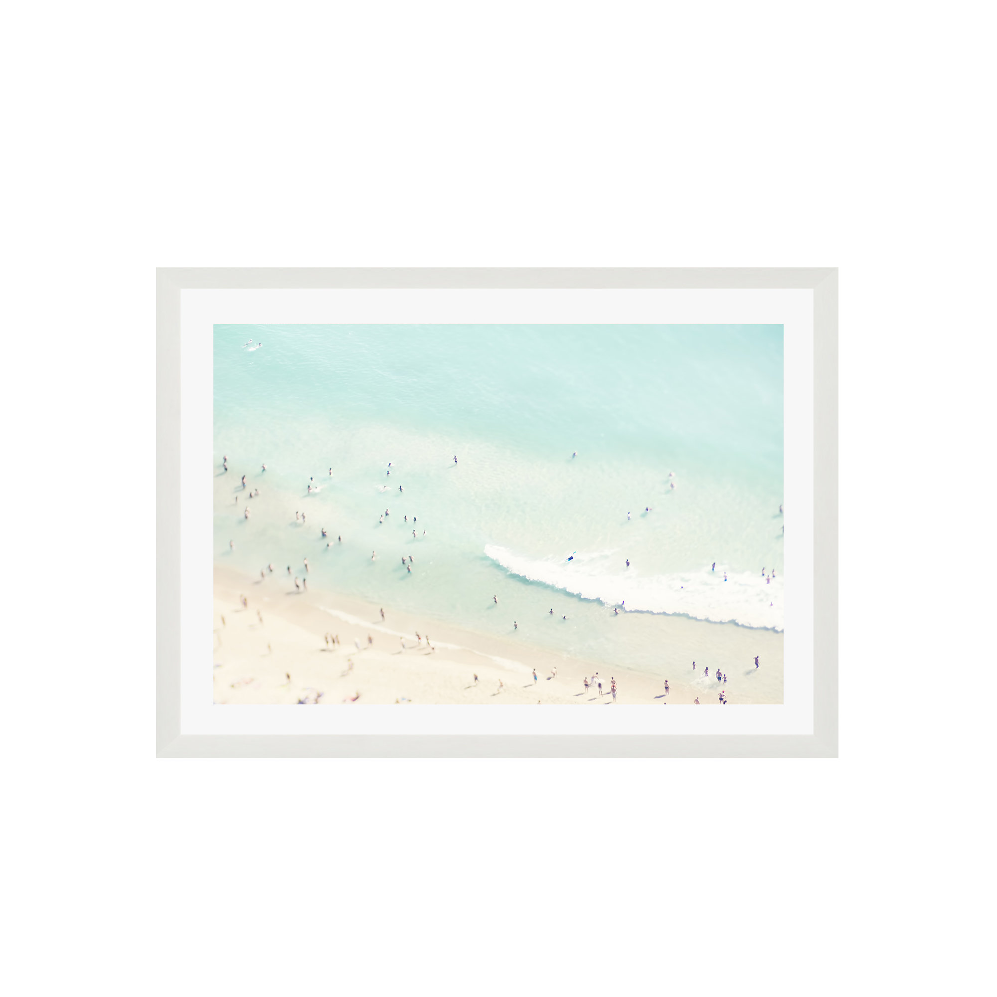 Beach Summer Love Ll by Ingrid Beddoes, 8" H x 12" W x 0.75" D, Yes, White Single Picture Framed