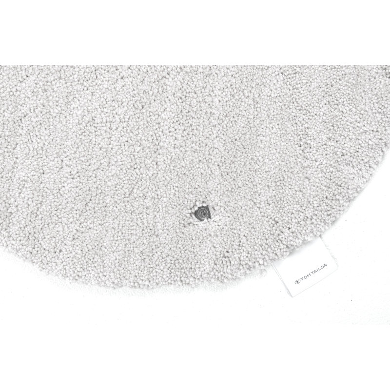 Circle Bath Rug, White, 90cm