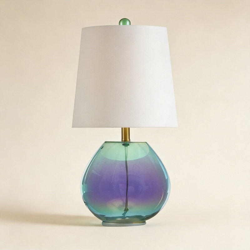 Lampe de table en verre irisé Ranier