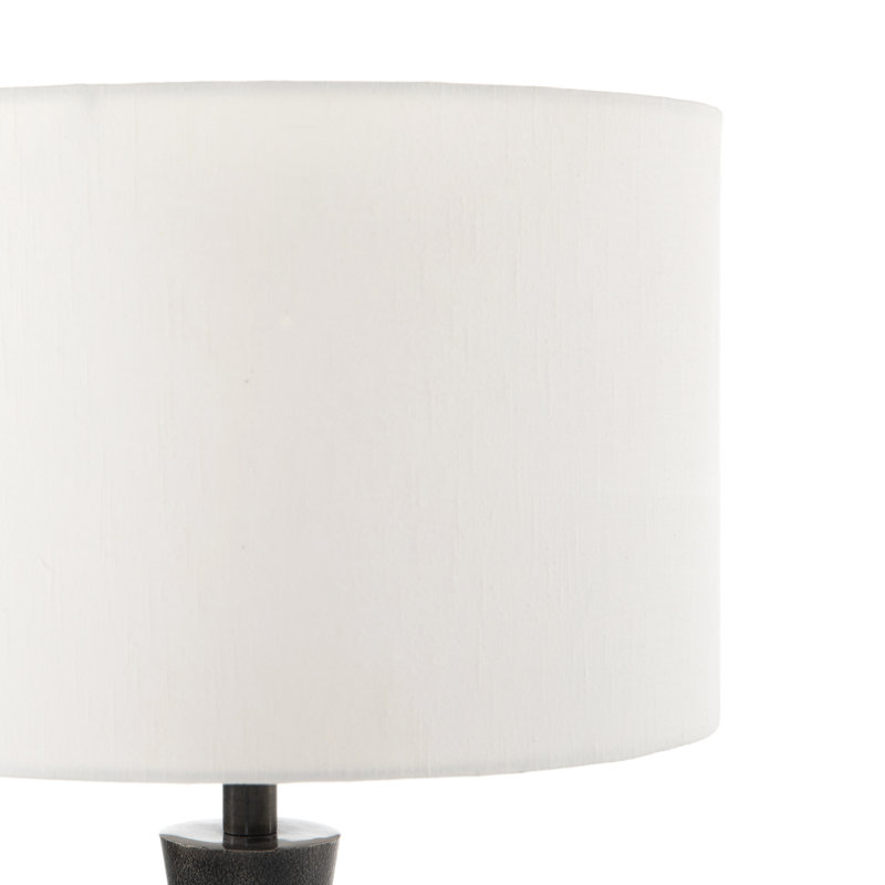 Lampe de table en aluminium texturé noir