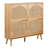 9.45 Inches Depth 2-Row 4-Drawer Arched Rattan Flip Shoe Cabinet-1533001521