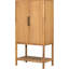 Armoire en placage de chêne pour étude, couloir, espace de vie - tablette réglable de 71,8 po de hauteur et salle de style moderne, vestibule, poignées de couloir contemporaines-655459024