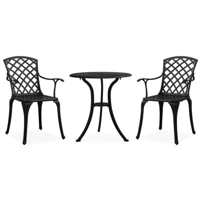 Ensemble bistro rond en aluminium 2 personnes Robbyn